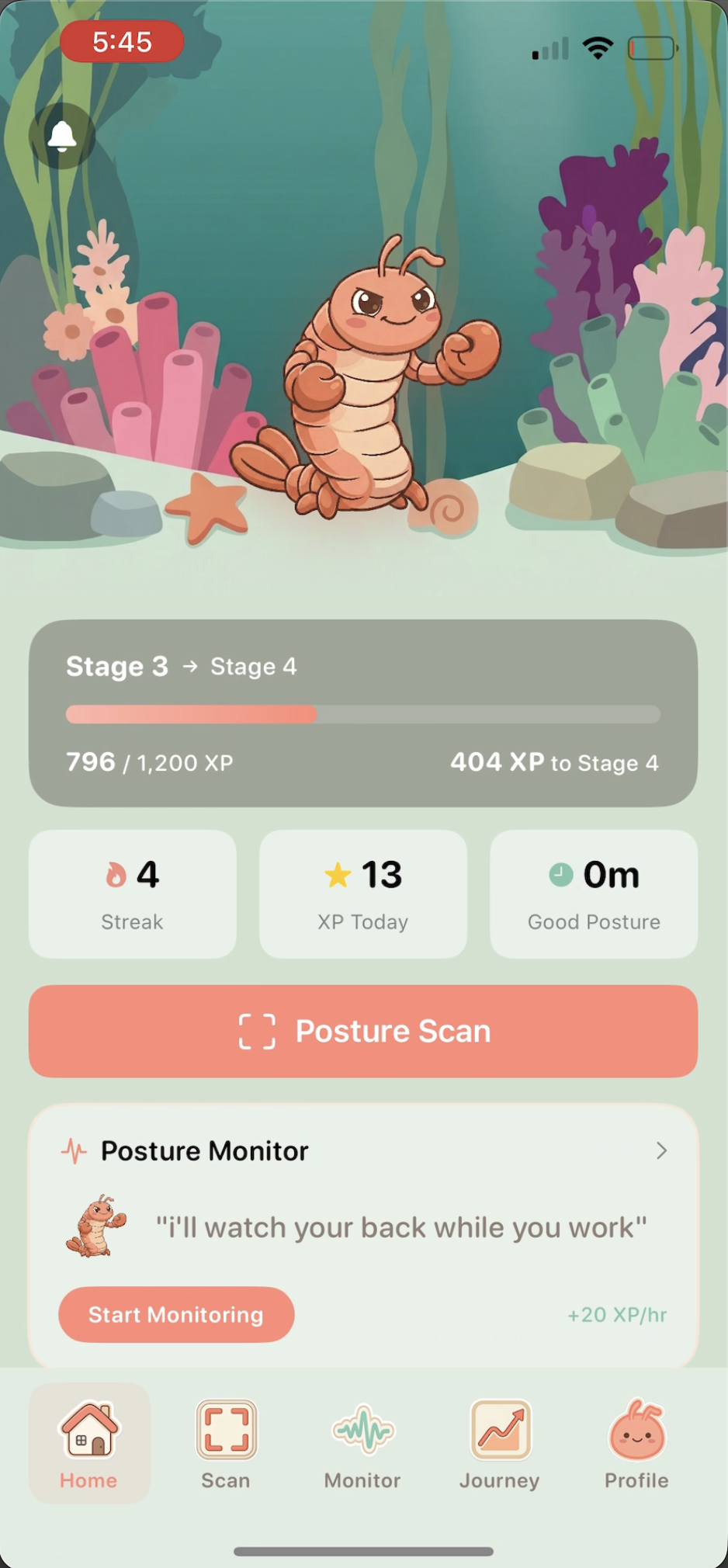 PostureMax app screenshot